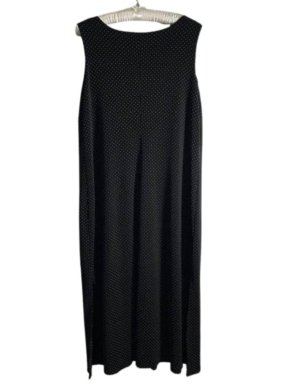 Ronni Nicole II by Ouida Black Polka Dot Sleeveless Maxi Dress Plus Size 20W - Picture 3 of 8